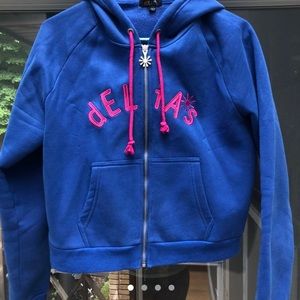 Delias Dolls Kill Blue Embroidered Hoodie